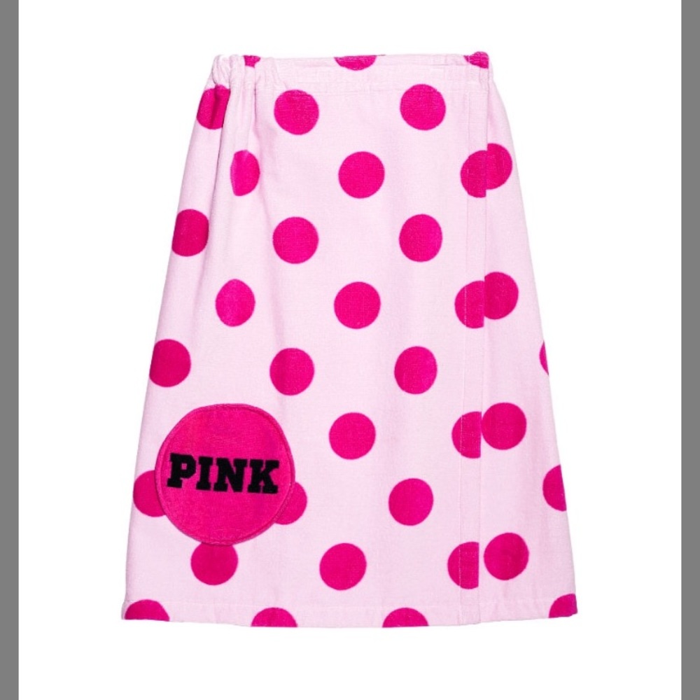 Victoria Secret Pink polka dot towel wrap
